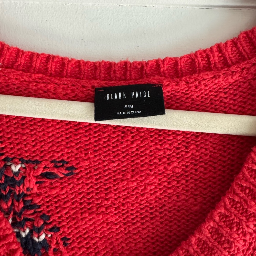 🆕 NWOT Blank Paige Cropped Knit Sweater - Picture 4 of 4